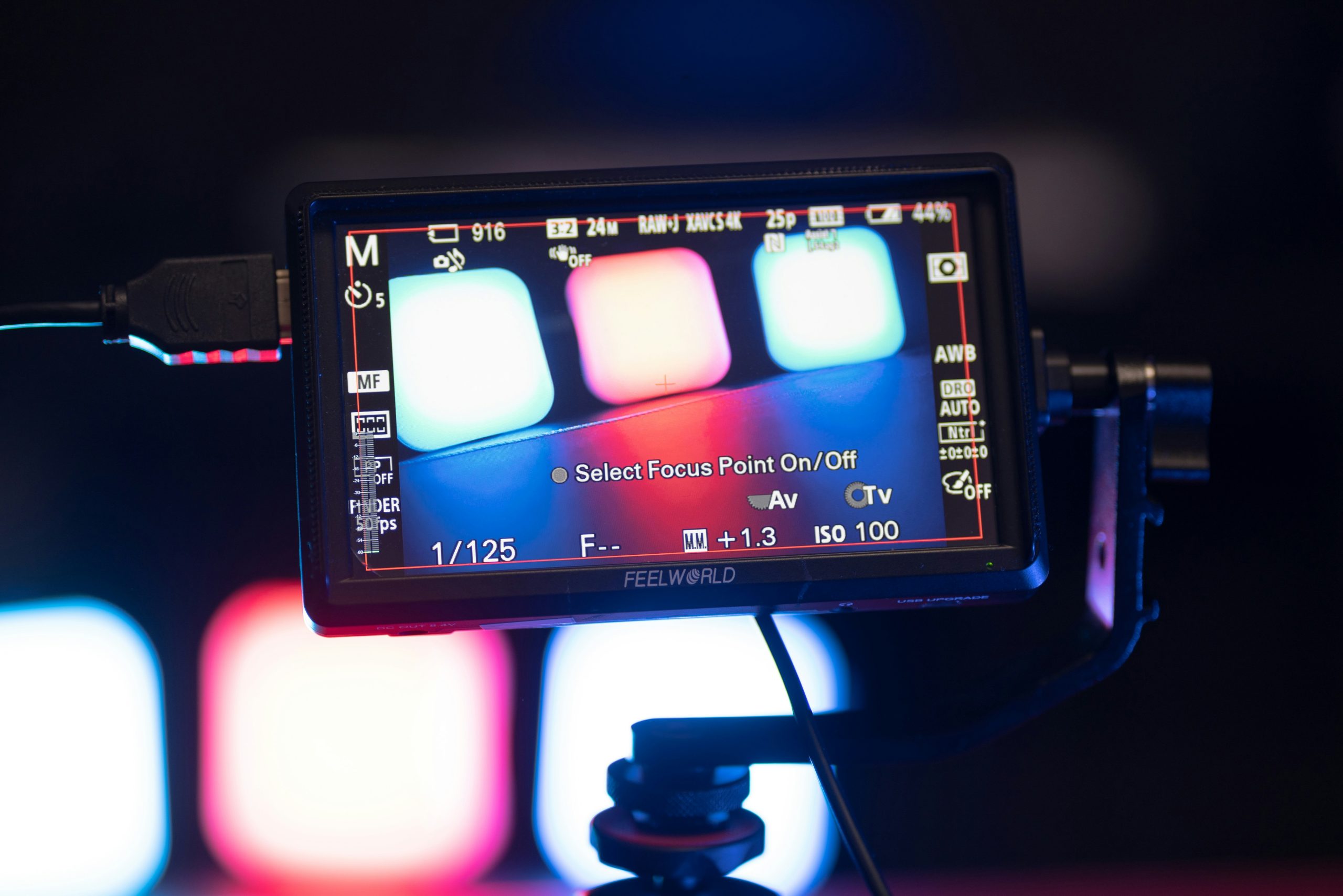 A Monitor with Video Assist by FeelWorld - part of learning the best way to live stream