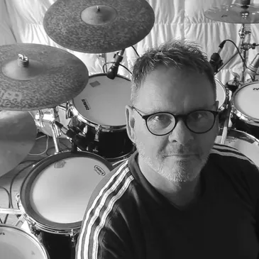 Drummer George Falconer, former Inner Ear client for live digital experiences, live streaming and branded content creation